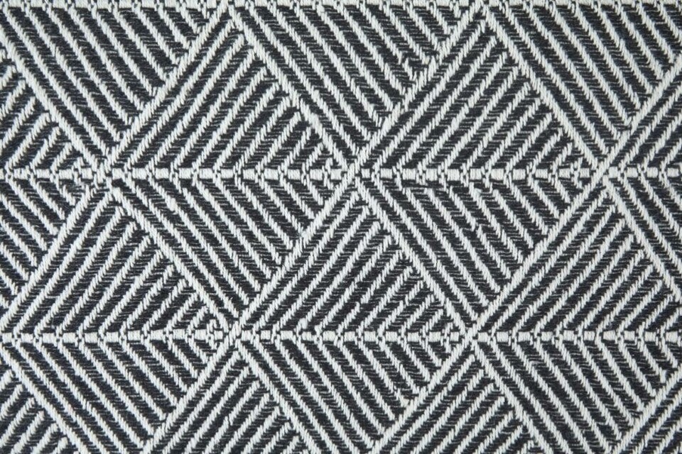 image 1 of Geo Diamond Collection Recycled Cotton Throw in Black (50" x 60") | Black | Black