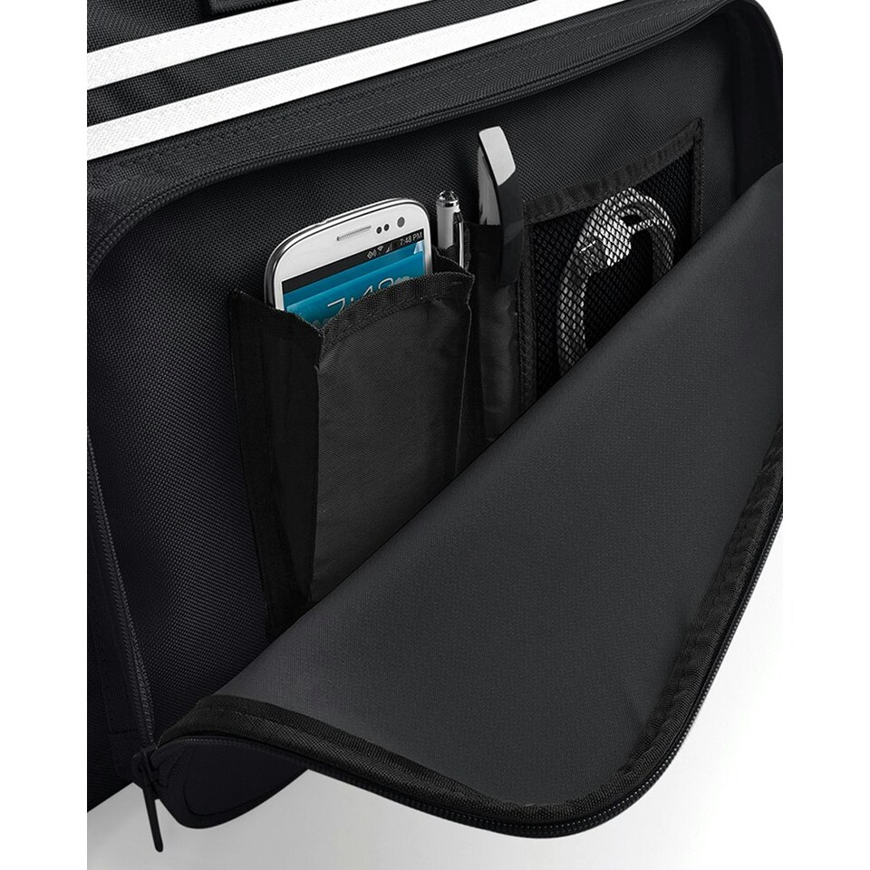 image 1 of Bagbase Retro Bowling Bag (23 Litres) - Black/White - One Size Black | One Size