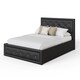 image 1 of Hollywood Ottoman Storage Bed Double Black | Black | Black