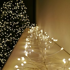 430 LED 2.7m Premier Christmas Outdoor 8 Function Garland Wire Lights Warm White