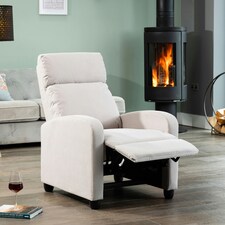 Medina Manual Push Back Recliner Armchair - Stone