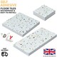 image 7 of NOVECRAFTO Vinyl Floor Tiles Self Adhesive – 12x24in Peel and Stick Rectangular Flooring for Kitchen, Bathroom & Living Room – White Terrazzo Look with Flecks White | 1.85 sqm