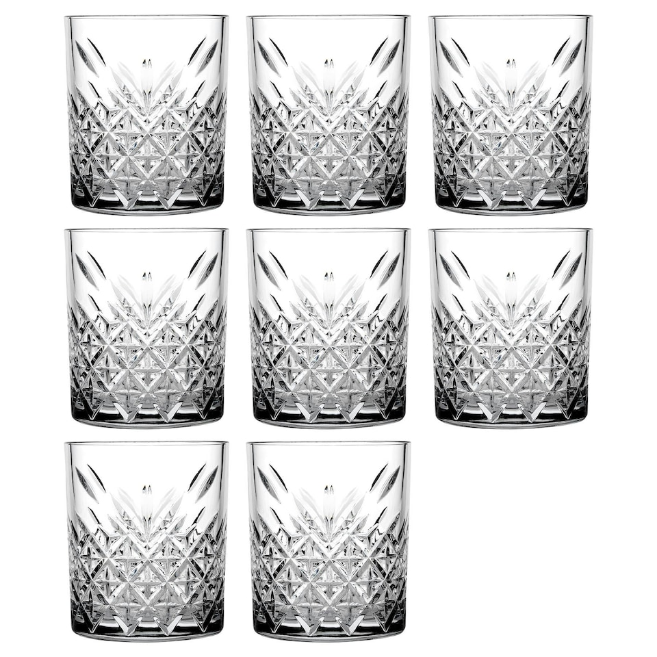 image 1 of Pasabahce Timeless Whisky Glasses - 420ml - Pack of 8 Clear