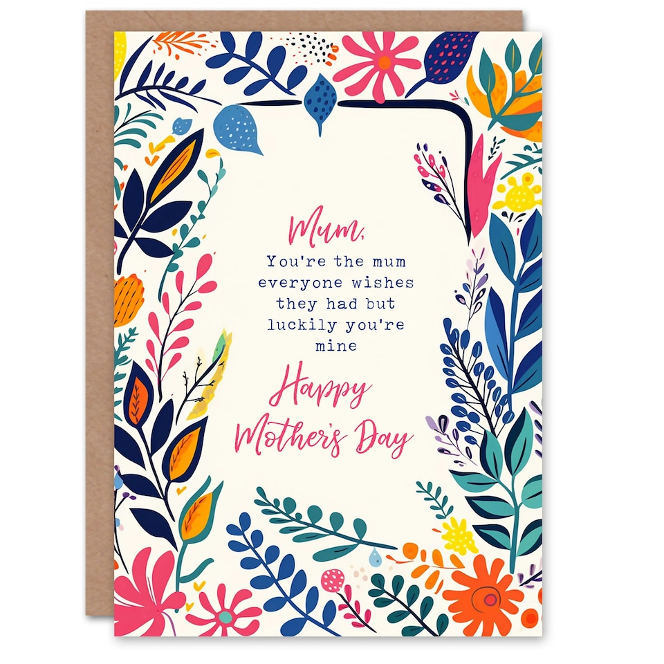 image 1 of Mothers Day Card Sincere Lucky You're My Mum Card