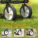image 6 of Outsunny Folding Outdoor Storage Trolley Cart Bag Telescopic Handle Brakes Blue