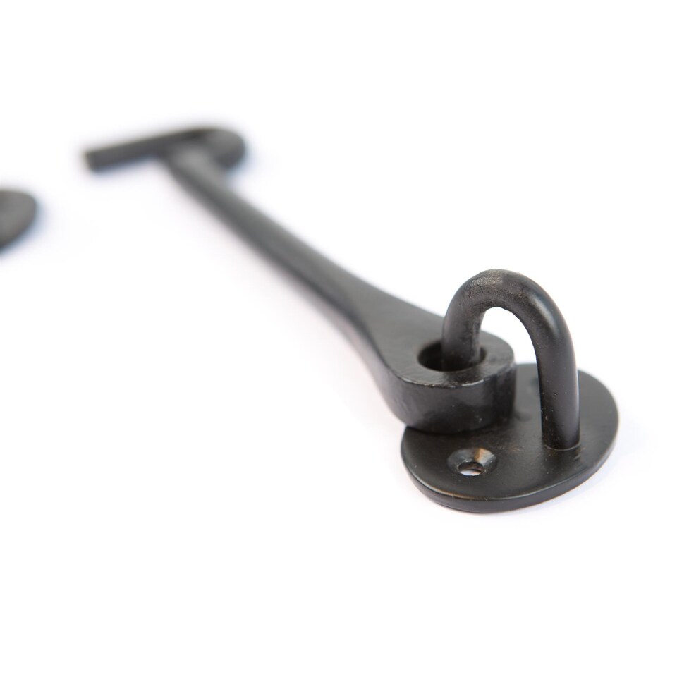 image 1 of Hammer & Tongs Rustic Cabin Hook and Eye - W165mm - Black