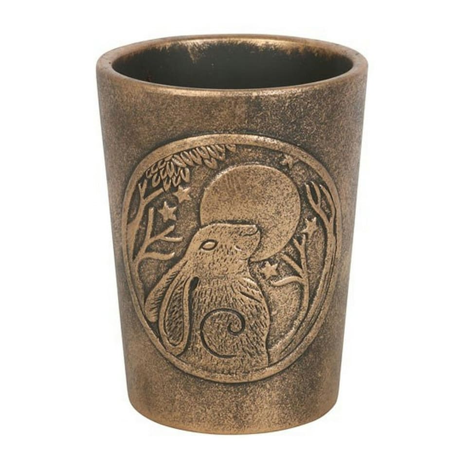 image 1 of Lisa Parker Moon Gazing Hare Terracotta Flower Pot - Bronze - One Size