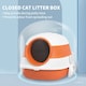 image 5 of PawHut Foldable Cat Litter Tray Hooded Cat Litter Box w/ High Side, Orange