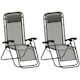 image 1 of Garden Vida Set of 2 Zero Gravity Chairs - Grey