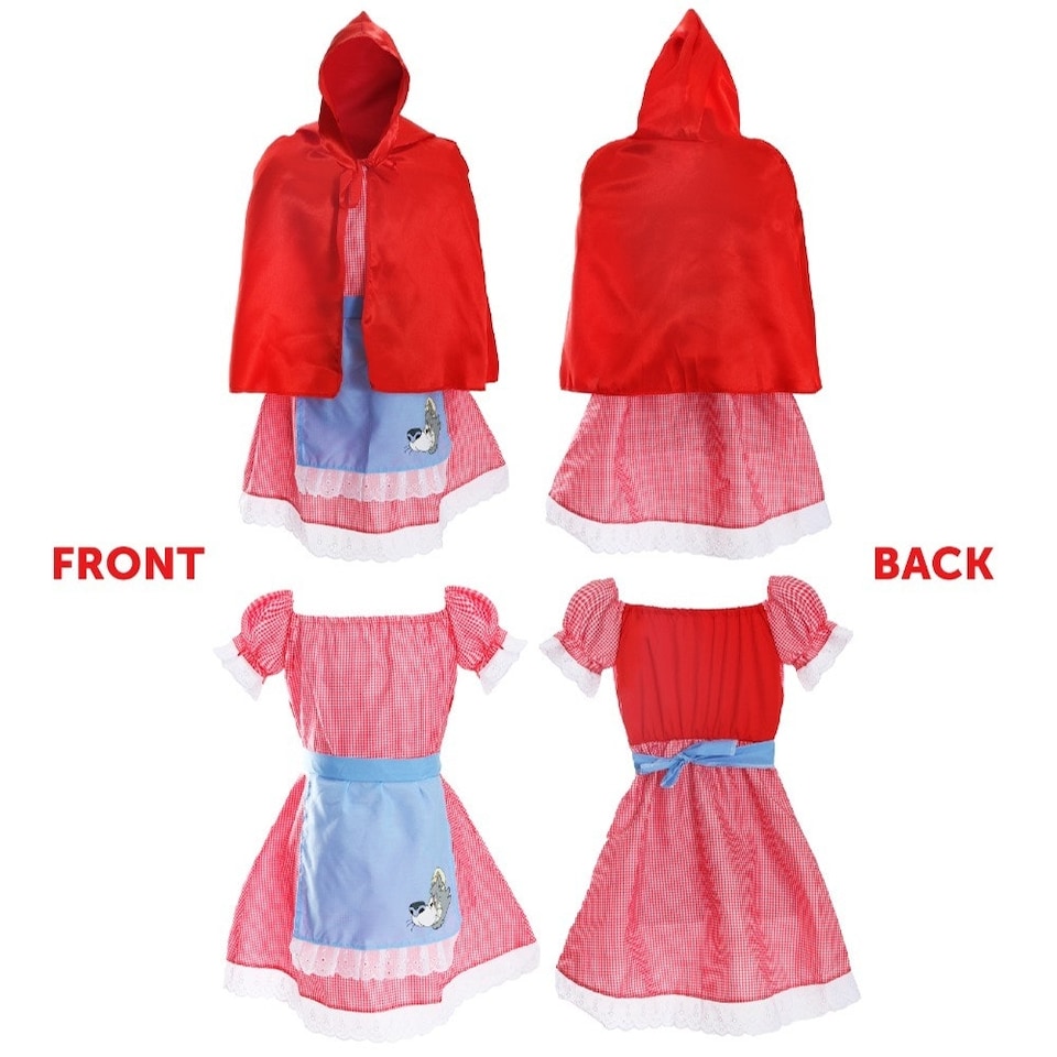image 1 of Little Red Riding Hood Costume - with Soft Basket & Wolf Red | M
