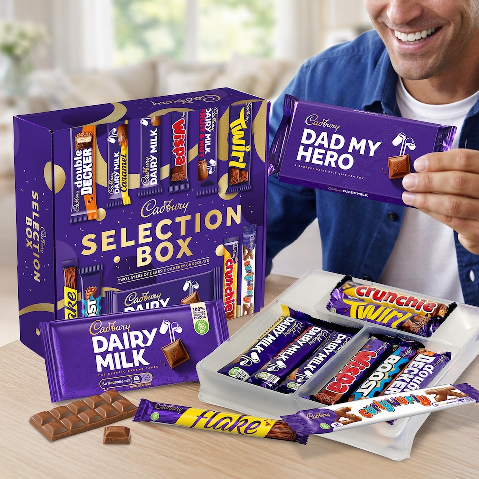image 1 of Cadbury Dad My Hero Chocolate Selection Box Gift Hamper