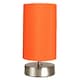 image 1 of ValueLights Francis Chrome Touch Table Lamp Orange Shade