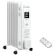 image 1 of HOMCOM 1500W Digital Oil Filled Radiator, 7 Fin, Portable Electric Heater with LED Display, 24-Hour Timer, 3 Heat Settings, Safety Cut-Off and Remote Control, White