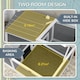 image 2 of PawHut Wooden Tortoise House, Small Pet Reptile with Hide Shelter Den and Run