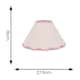 image 3 of ValueLights Florie Natural Small Taper Lamp Shade Scallop Pink Trim | Pink