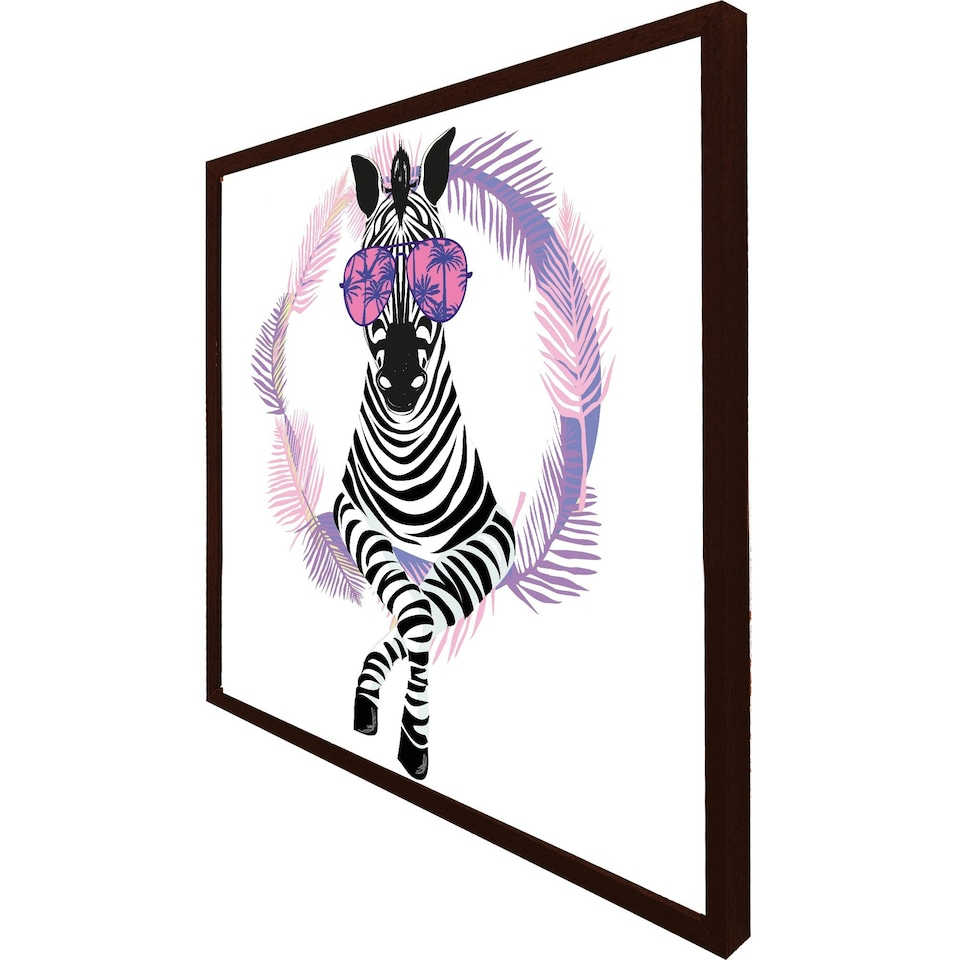 image 1 of Pink zebra (Picture Frame) Brown | Oak | XS