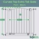 image 4 of Bettacare Extra Tall Curved Top Dog Gate, 71cm - 80cm, Matt Black, Extra Tall 100cm in Height, Pressure Fit Pet Gate