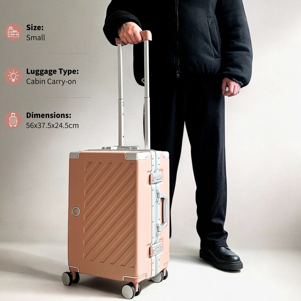 image 1 of Zipperless Suitcase Set, PC Hard Shell, Small & Medium, TSA Lock