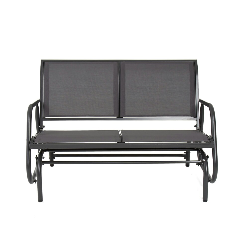 image 1 of Charles Bentley Steel 2 Seater Rocking Bench - Grey