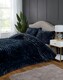 image 4 of Chunky Ribbed Fur Polyester Duvet Cover Set with Pillowcase | Orange | Double | 1