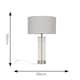 image 6 of ValueLights Balan Brushed Chrome Table Lamp Grey Shade