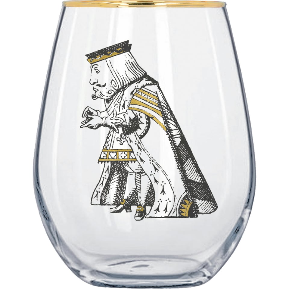 image 1 of V&A Alice in Wonderland Tumbler Set 350ml Set of 2 | Clear