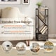 image 5 of COSTWAY 2 Pcs Tree Bookshelf 4 Tier Storage Bookcase with Drawer Grey