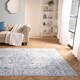 image 1 of OHS Vintage Print Washable Indoor Carpet Floor Rug, 120x170cm - Blue Blue | 120x170cm