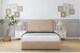image 1 of Sloomy Belvoir Pebble Plush Bed Frame With 45" Upholstered Headboard 2'6 Small Single