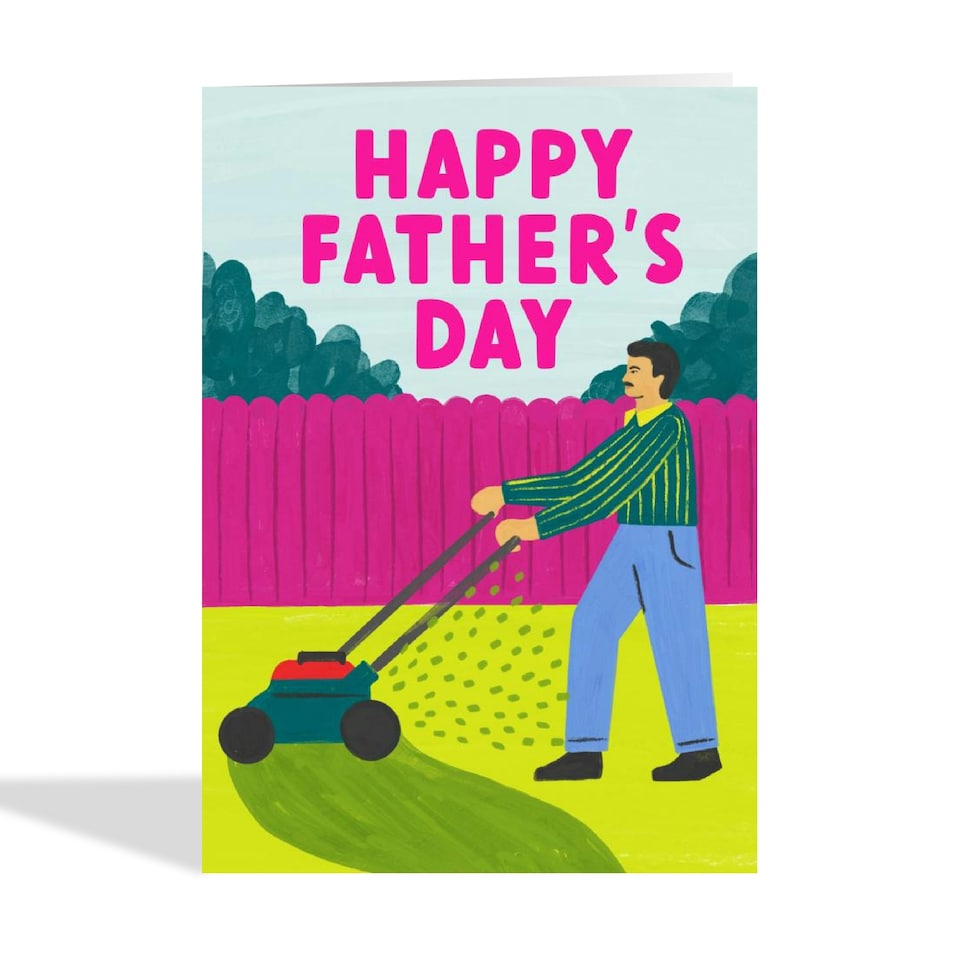 image 1 of Cute Lawnmower Father's Day Card