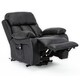 image 6 of Chester Single Motor Rise Recliner Bonded Leather Heat & Massage Chair (Black)