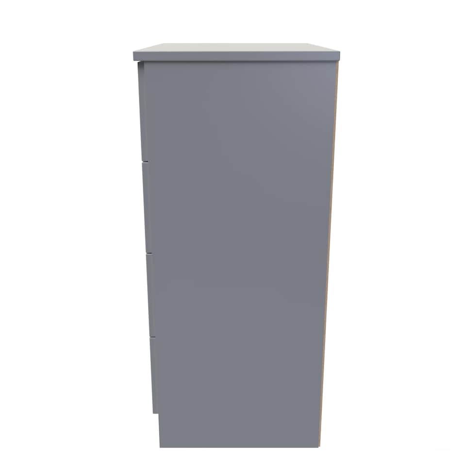 image 1 of Trent 4 Drawer Midi Chest of Drawers in Dusk Grey (Ready Assembled) | Grey | Dusk Grey
