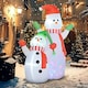 image 2 of Outsunny 8FT Christmas Inflatable Snowman with Rotating Colorful LED Light
