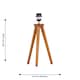 image 3 of Voyage - Dark Oak Wooden Tripod Lamp Base | Brown | Dark oak wood | 1