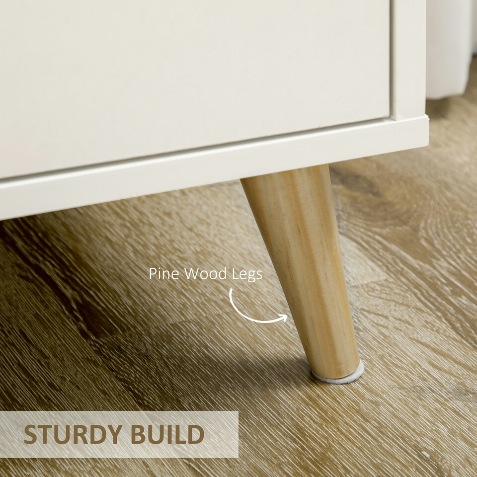 image 1 of HOMCOM Free Standing Sideboard Storage Cabinet, Accent Cupboard with Drawer