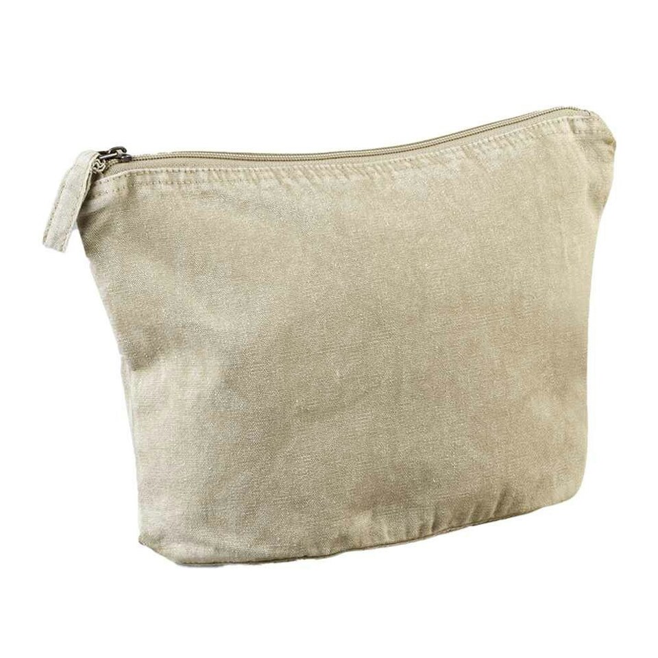 image 1 of Westford Mill Garment Dyed Accessory Bag - Vintage Sand - 21cm x 18cm x 9cm