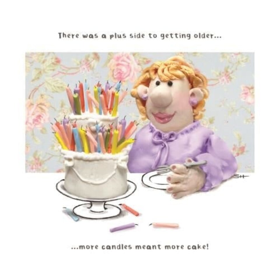 Model Family Birthday Card for Her, ". More Candles Meant More Cake" Female Birthday Card, Funny Birthday Card for her