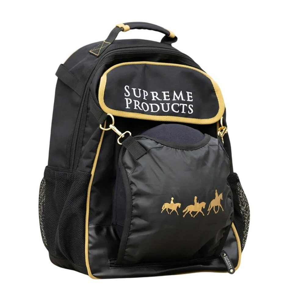 image 1 of Supreme Products Pro Groom Logo Rucksack - Black/Gold - One Size