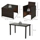 image 5 of Outsunny 5 Pieces Rattan Garden Furniture Sofa Set with Table Chair Foot