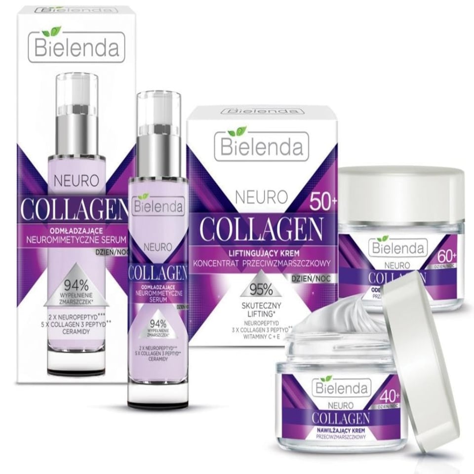 image 1 of Bielenda Neuro Collagen Moisturising Anti Wrinkle Cream Concentrate 40+ Day Night 50ml
