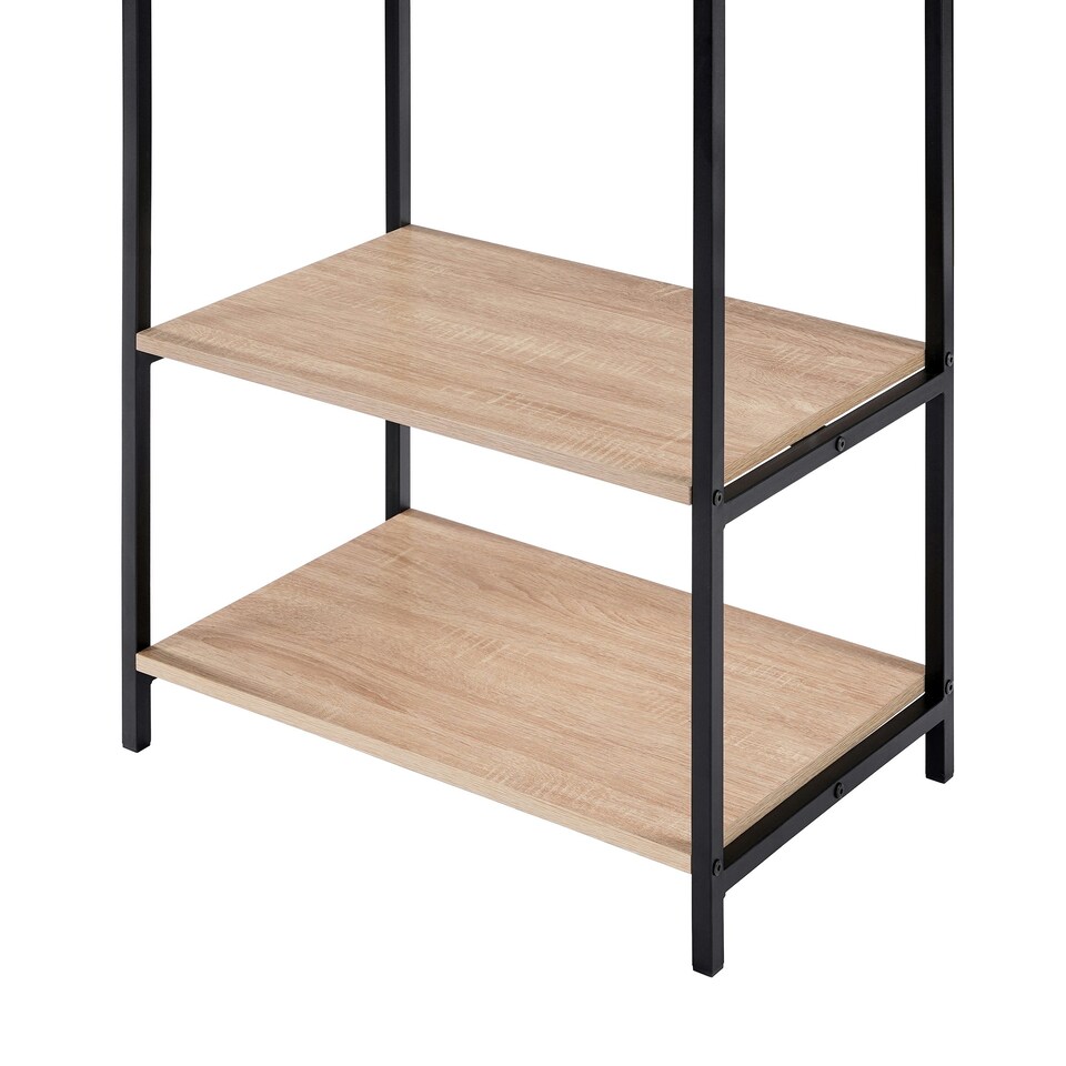 image 1 of Scala Open Wardrobe with 2 Shelves Brown | Oak / Natural