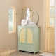 image 2 of SoBuy Sideboard Storage Cabinet with 4 Drawers & 2 Rattan Doors, Green, 27.6x13.4x35.4 inches, 26.6 kg - FSB72-GR