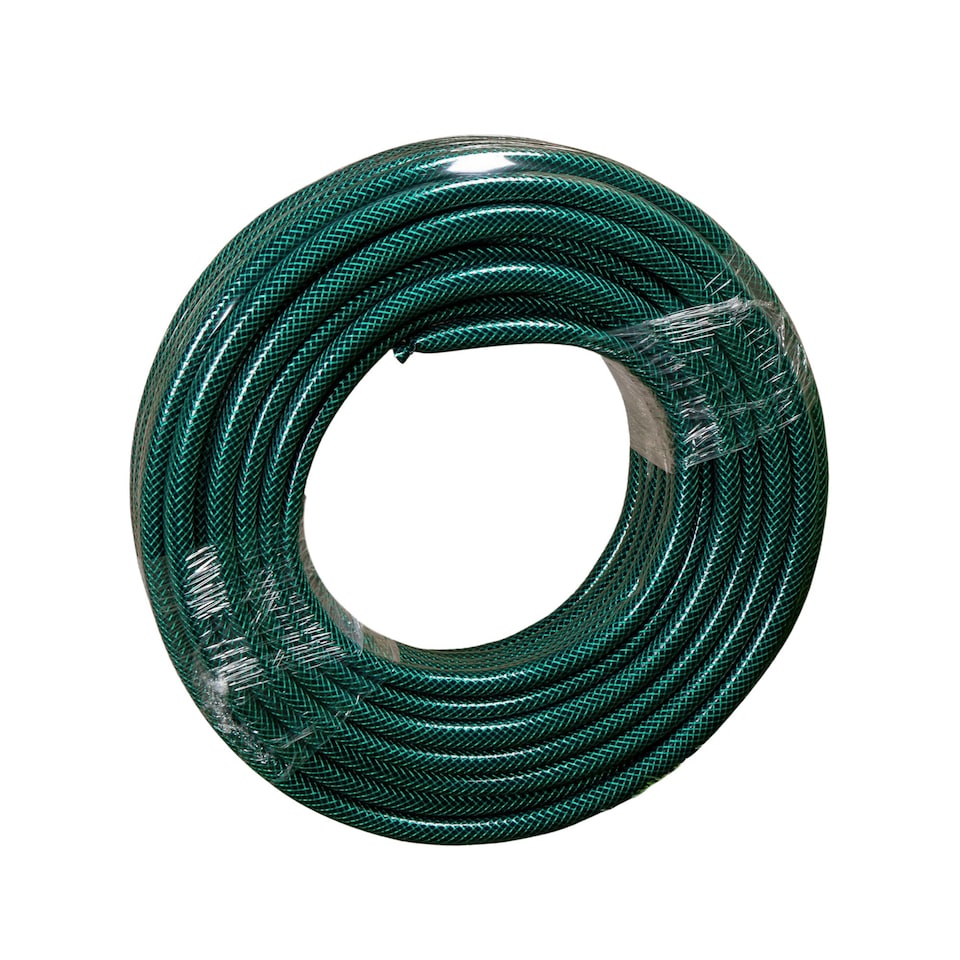 image 1 of 30m Reinforced Garden Hose Pipe / Hosepipe in Green | Black | Black