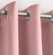 image 2 of Enhanced Living Vogue Blush Pink 90 x 72 inch (229x183cm) Eyelet Thermal Noise reducing Dim Out Curtains (PAIR) | Pink | Blush | 2