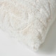 image 3 of BHS Luxury Embossed Rabbit Faux Fur Cushion, Cream Cream | Cream
