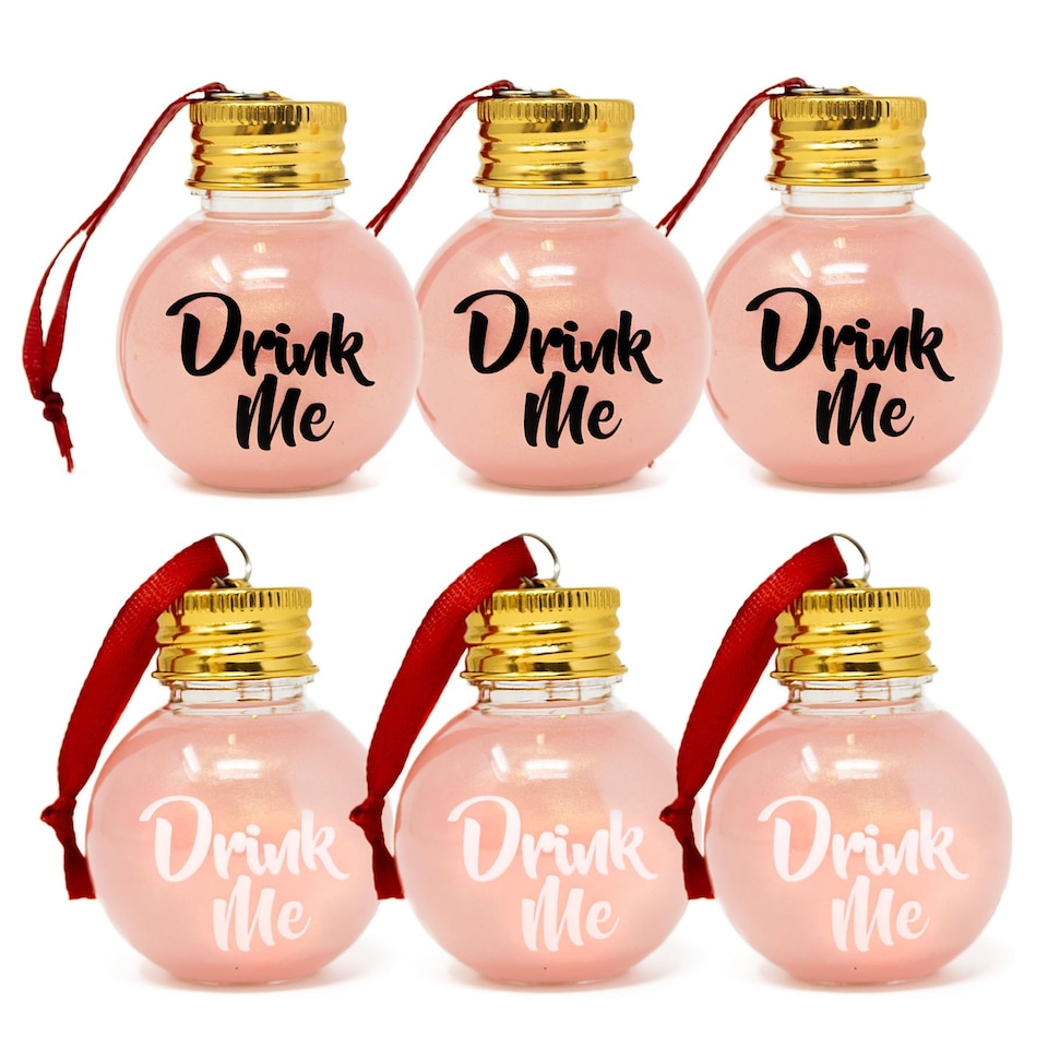 image 1 of Gift Republic Set of 6 Festive Boozeballs Christmas Ornament