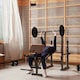 image 10 of SPORTNOW Weight Bench with Two Barbell Racks, Preacher Curl Bench