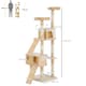 image 7 of PawHut 173cm Cat Tower Scratching Post Activity Centre for Indoor Cream