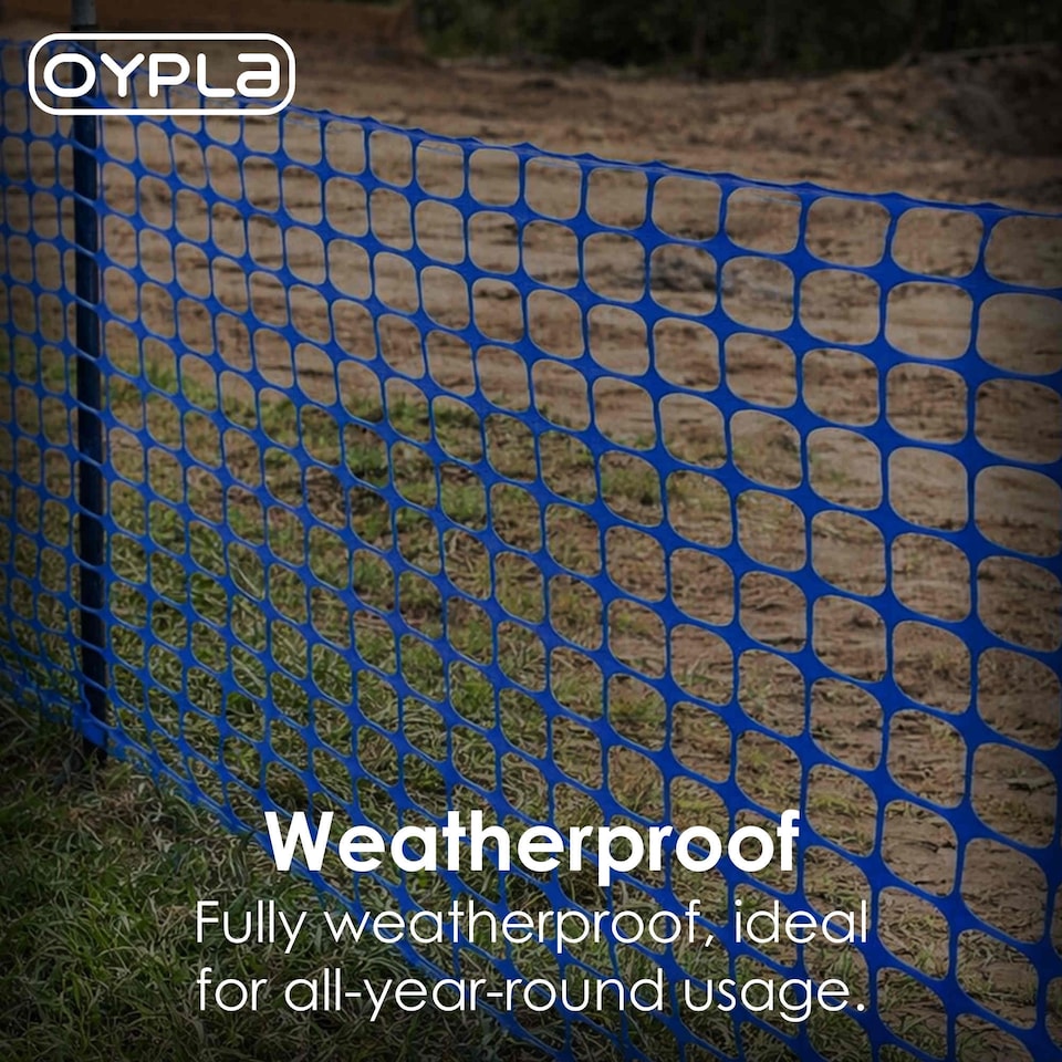 image 1 of Heavy Duty Blue Safety Barrier Mesh Fencing 1mtr x 50mtr | Blue | 1