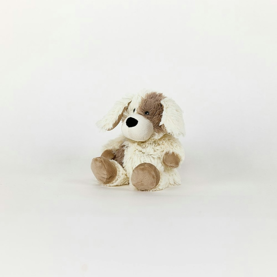 image 1 of Warmies Puppy Plush Mini Size, Fully Microwavable and Weighted Cuddly Toy for Anxiety, Chill in The Freezer or Heat in Microwave, Soft Toy Heat Pad